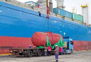 Habrá cortes de tránsito de hasta 15 minutos por el traslado de la nueva usina eléctrica en Ushuaia